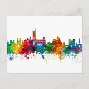 Canterbury England Skyline Postcard