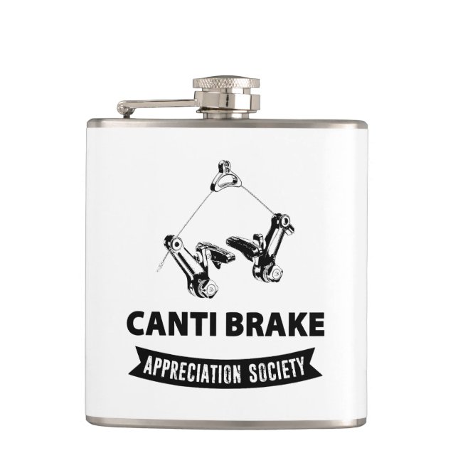 Canti Brake Appreciation Society Hip Flask (Front)