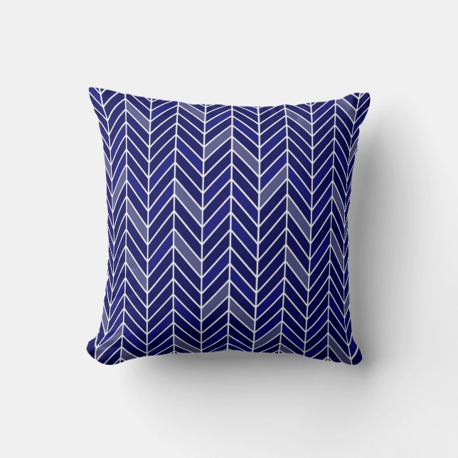 Cantilevered Chevron narrow | navy blue Cushion (Front)