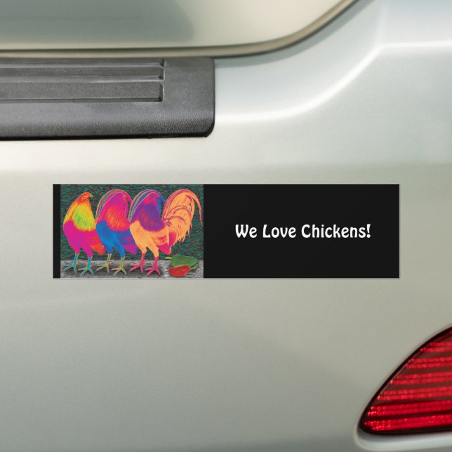 Cantina Roosters Bumper Sticker (On Car)