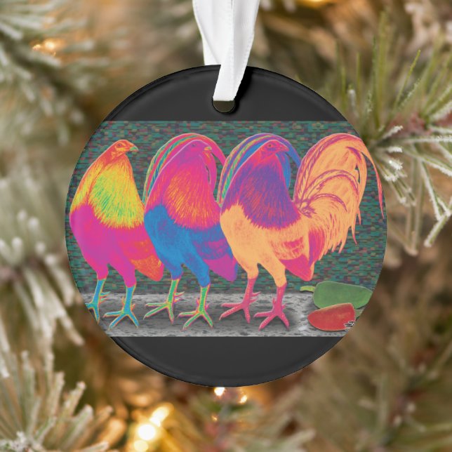 Cantina Roosters Ornament (Tree)