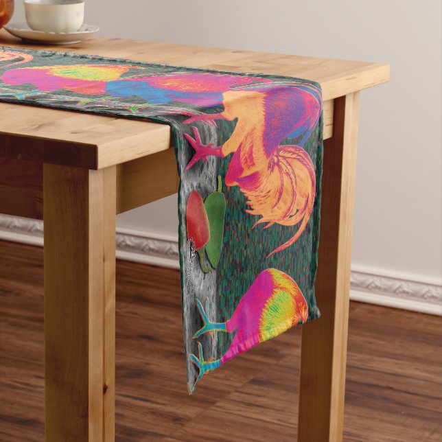 Cantina Roosters Short Table Runner (In Situ)