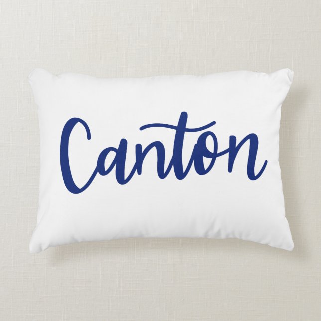 Canton Dainty Scripts Pillow  (Front)