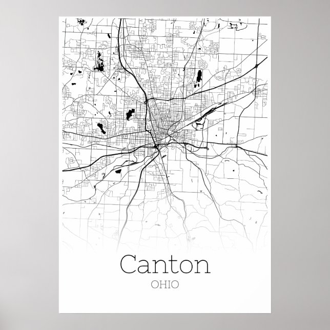 Canton Map - Ohio - City Map Poster (Front)