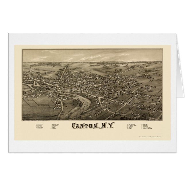 Canton, NY Panoramic Map - 1885 (Front Horizontal)