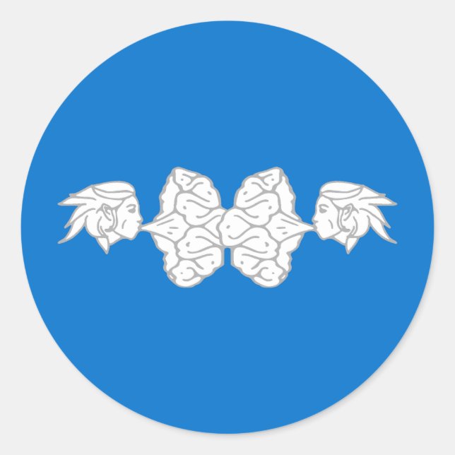 Canton of Elvegast Populace Badge Classic Round Sticker (Front)