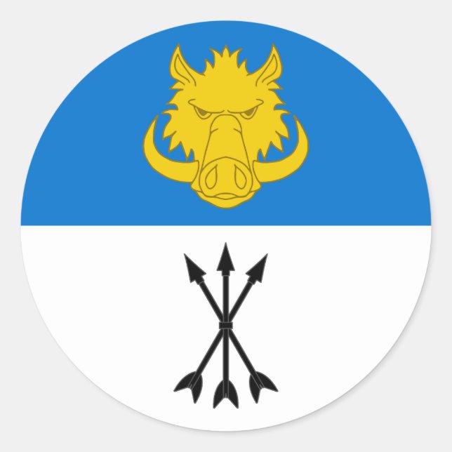 Canton of Vest Yorvik Populace Badge Classic Round Sticker (Front)