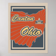 Canton, Ohio Art Print - Travel Poster