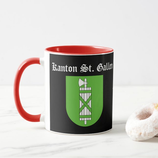 Canton St. Gallen, Switzerland Mug (With Donut)