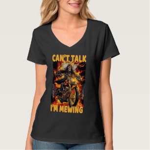 Canu2019t Talk I'm Mewing Cringe Skeleton T-Shirt
