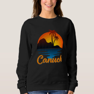 Canuck Vancouver Palm Tree Island Sunset Canada Sweatshirt