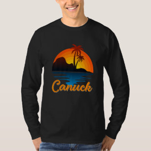 Canuck Vancouver Palm Tree Island Sunset Canada T-Shirt
