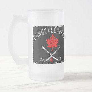 Canuckleheads Official Frosted Glass Beer Mug