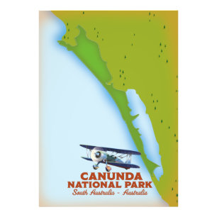 Canunda national park South australia map Photo Print