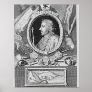 Canute the Great (d.1035) King of England, Denmark Poster