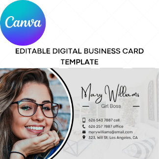 Canva Editable Digital Business Card Template