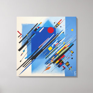 Canvas Abstraction of the Blue Screen by Kandinsky