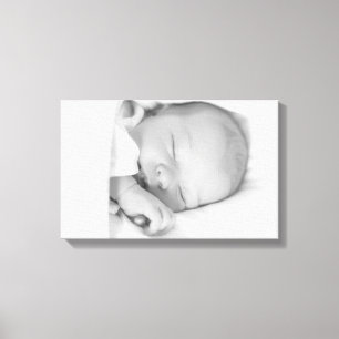 Canvas Art - Black and White Photo Baby