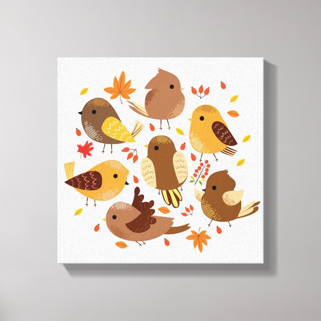 Canvas Art-Fall Birds Print (Front)