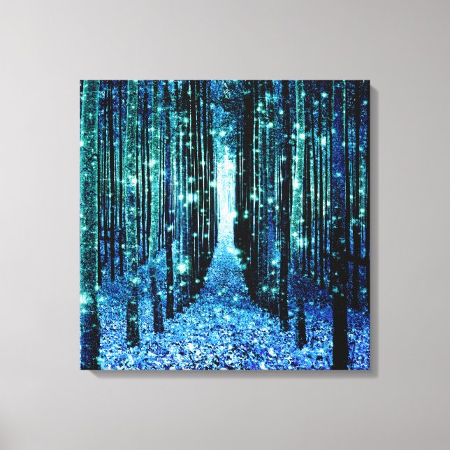 Canvas Art: Magical Forest Turquoise Teal (Front)
