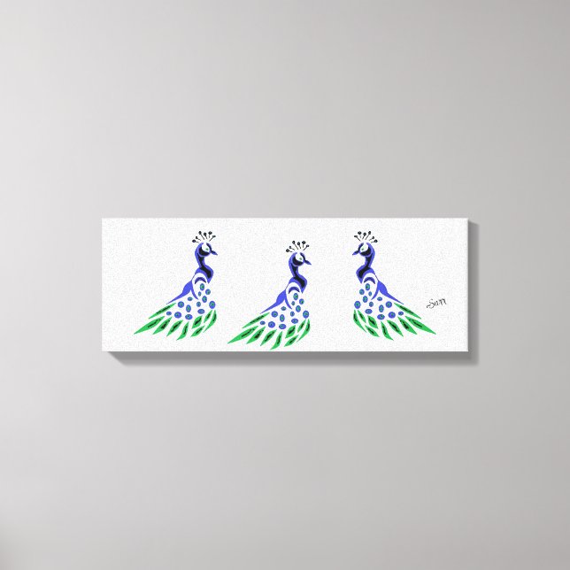 Canvas Art : Peacocks (Front)