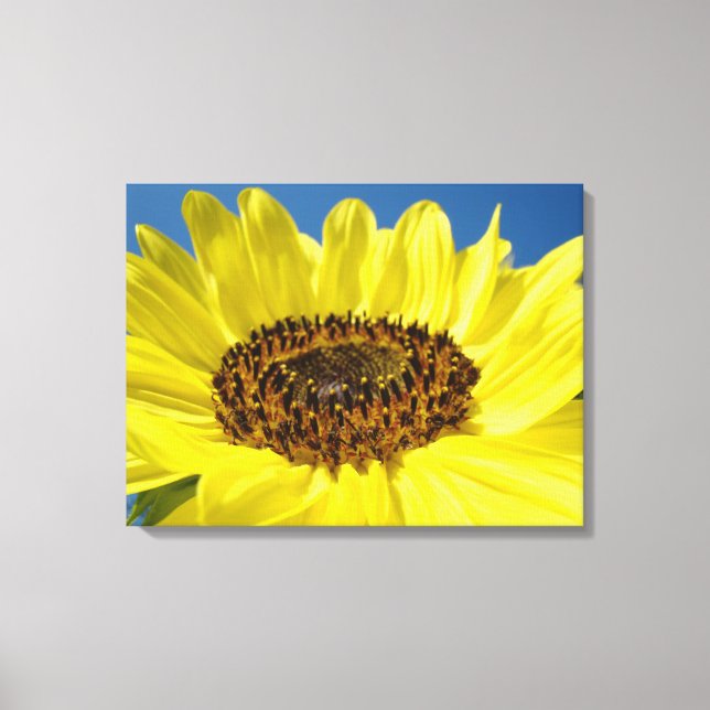 Canvas art prints Yellow Sunflower Blue Sky (Front)
