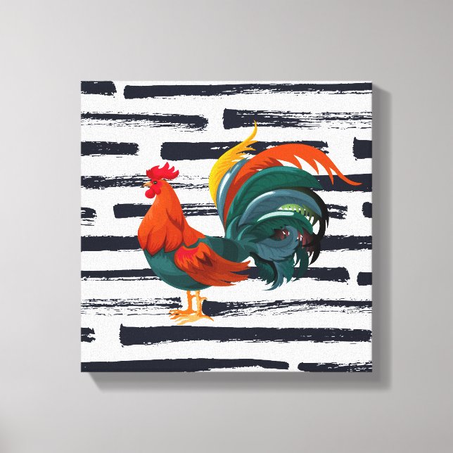Canvas Art-Rooster Print (Front)