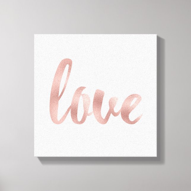 Canvas art- rose gold love print (Front)