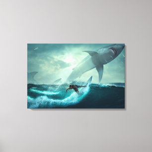 Canvas Art-Surfer Wave Print