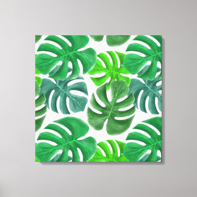 Canvas Art-Tropical Palm Print (Front)