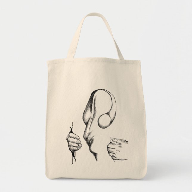 CANVAS CARNAGE CUSTOM ORGANIC TOTE BAG (Front)