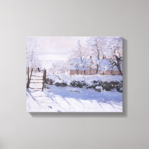 Canvas Claude Monet The Magpie Winter Landscape Print