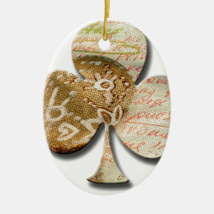 Canvas clover ceramic tree decoration