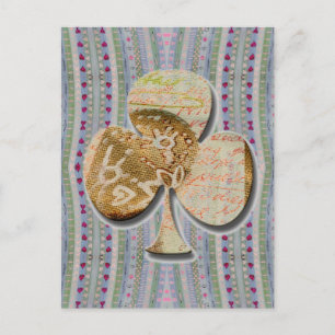 Canvas clover postcard