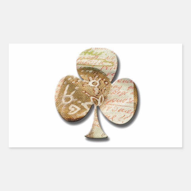 Canvas clover rectangular sticker (Front)