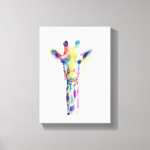 Canvas - Colorful Giraffe