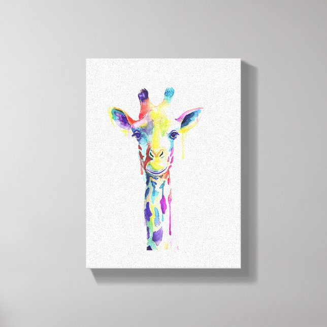 Canvas - Colorful Giraffe (Front)