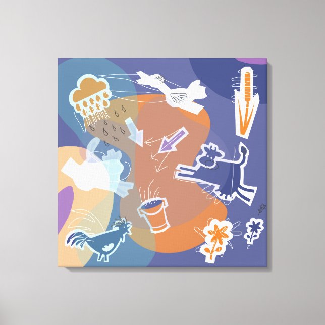 canvas cows outside print (Front)