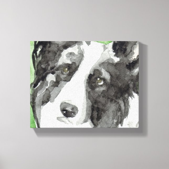 Canvas Dog Art With Border Collie (Front)