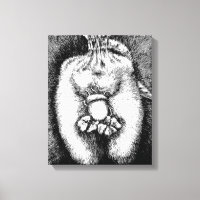 Canvas Drawing Art Acorn Lucky Clover Body Bag