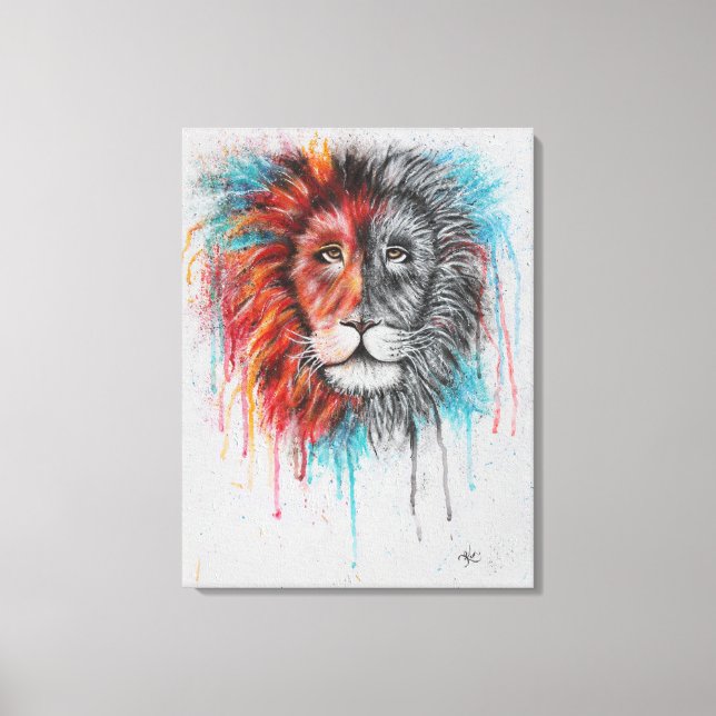 Canvas Fully LIVE Lion Print (Front)