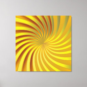 Canvas gold spiral vortex print