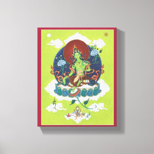 CANVAS - Green Tara - Most important female Buddha Print (Front)
