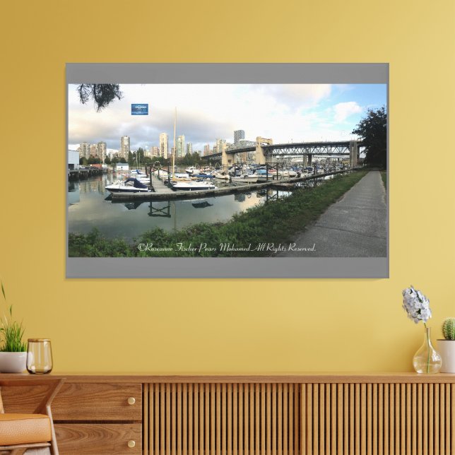 Canvas Grey (Water Front 52) RFPMDesigns ©️2019/24 Print (Insitu(LivingRoom))