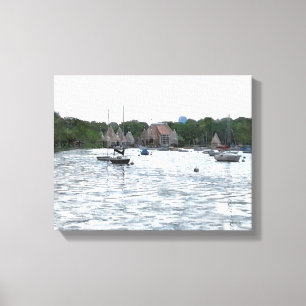 CANVAS: Lake Harriet Pavilion and Boats_ Canvas Print