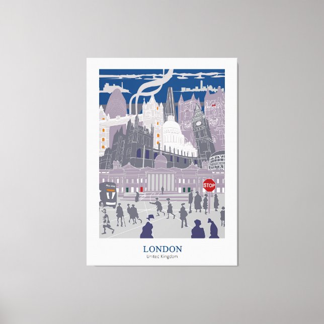 Canvas London City Skyline Artwork (Front)