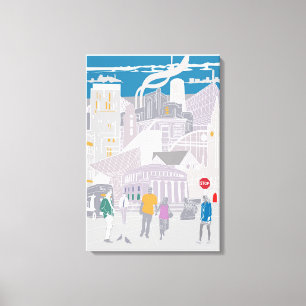 Canvas Manchester uk Skyline Print