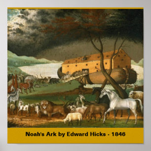 Canvas: Noah's Ark by Edward Hicks - 1846 Poster