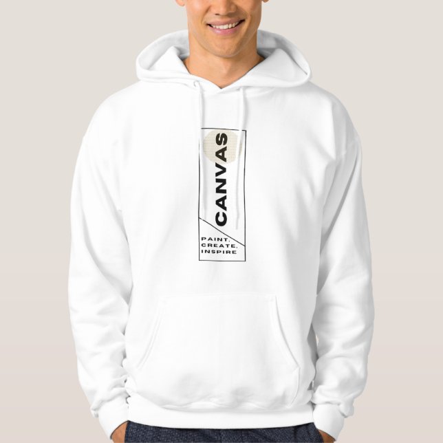 canvas paint, create, inspire hoodie (Front)