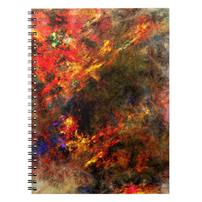 Canvas paint stroke fractal math notebook (Front)